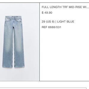 Zara jeans size 8. Relaxed fit, wide leg. NWOT